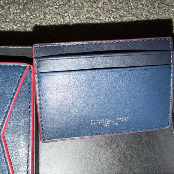 Michael Kors Navy and Red Card Holder - Picture 2 of 8